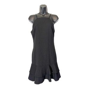 Gianni Bini Black Flounce Dress Size XS